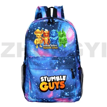 Стильные детские сумки для начальной школы с рисунком Stumble Guys, модный рюкзак, высококачественная сумка для ноутбука, женская сумка для путешествий, Mochila