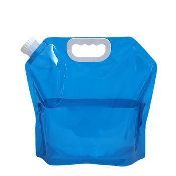 5Л 10Л Полиэтиленовая складная сумка для хранения воды для путешествий на открытом воздухе, кемпинга, пешего туризма, Складная сумка для хранения воды