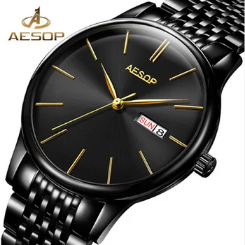 Мужские Автоматические механические часы AESOP, модный бренд, деловые наручные часы для мужчин, мужские часы Relogio Masculino из нержавеющей стали