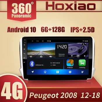 2 din Android 10 Автомобильный стерео Для Peugeot 2008 208 Серии 2012-2018 Мультимедийный стереовидеоплеер Навигация GPS DSP 2DIN Carplay