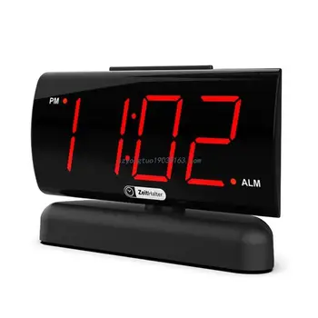 Светодиодный цифровой будильник Прикроватные электронные часы для спальни с регулируемой 2-уровневой яркостью Светодиодный будильник для детей, взрослых и пожилых людей