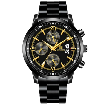 Новые роскошные Мужские часы с календарем, модные военные кварцевые часы из нержавеющей стали, мужские повседневные наручные часы Relogio Musculino