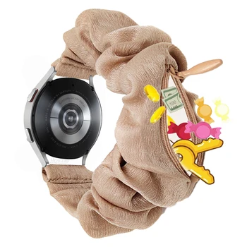 Женский эластичный ремешок для Samsung Galaxy Watch 5 Pro, браслет для Samsung Watch4, 5, 40 мм 45 мм, классический 42 мм 46 мм тканевый ремешок