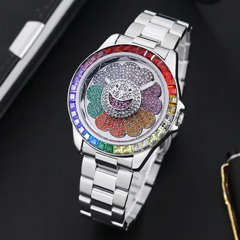 Мужские часы с бриллиантами, роскошные кварцевые мужские часы в стиле хип-хоп, дизайнерские мужские часы с поворотным циферблатом Saat Erkek Kol Saati