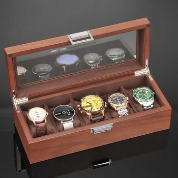 Бесплатные механические часы винтажная простая коробка для хранения часов
