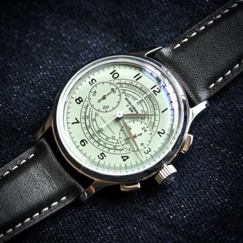 1963 Часы Pilot с 40-миллиметровым многофункциональным дисплеем, Летный Авиационный хронограф, Ретро Новая индивидуальность, уникальные военные часы для крутых парней