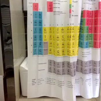 Таблица периодических элементов Химия ткани для штор для душа, крючки для ванной, новинка для ванной, любитель химии