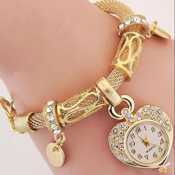 Элегантные Женские часы-браслет из нержавеющей стали, женские Роскошные часы с бриллиантовым циферблатом в форме сердца, кварцевые наручные часы Relogio Reloj