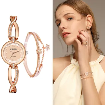 Кварцевые часы в стиле колледжа, маленькие изящные часы-браслет, модные бриллиантовые студенческие часы-браслет, миниатюрные компактные женские часы