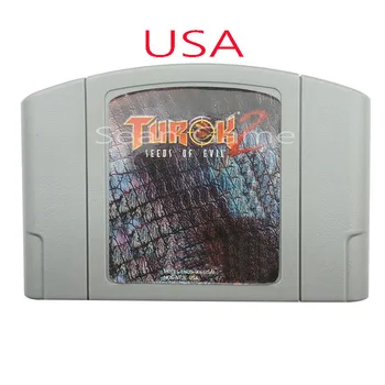 Высококачественный клиентский картридж стандарта NTSC США Turok 2 Seeds Of Evil Card для 64-битной игровой консоли
