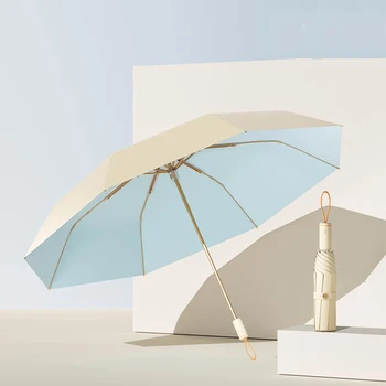 Высококачественный уличный зонт Мини Элегантный Портативный ветрозащитный зонт Прочный 3-х складывающийся Paraguas, сменный дождевик на голову