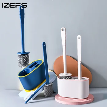 IZEFS Ванная TPR Щетка для унитаза Многофункциональный набор чистящих щеток, инструмент для домашней уборки Без тупиков, Набор аксессуаров для ванной комнаты