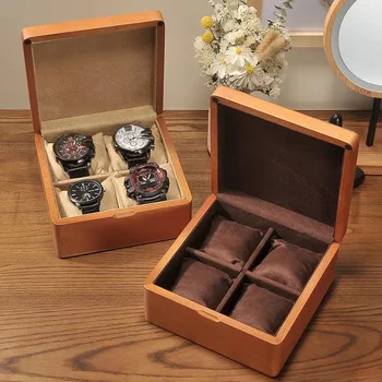 Бесплатные механические часы в ретро-стиле, простая коробка для хранения