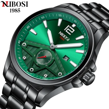 Часы Нового бренда NIBOSI Роскошные Мужские Часы из нержавеющей стали 30ATM Водонепроницаемые Светящиеся Наручные Часы Relogio Masculino