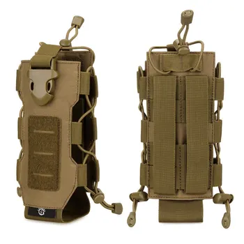 Военный рюкзак, тактический чехол для бутылки с водой, сумка для путешествий на открытом воздухе, пеший туризм, держатель для бутылки с водой на шнурке, сумка для переноски чайника