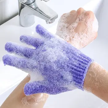 Душевая Пилинговая Отшелушивающая рукавица, Скраб-перчатка, устойчивая к скольжению сзади, Массажная губка для тела, увлажняющая кожу, перчатка для гидромассажной ванны