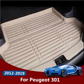 для Peugeot 301 2012-2019 Автомобильный стайлинг Задний багажник автомобиля Багажник Грузовой коврик Лоток напольный ковер грязезащитный коврик Protec
