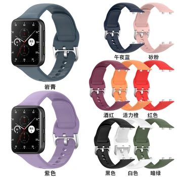 Силиконовый ремешок для часов OPPO Watch 2 в официальном стиле, 42 мм, 46 мм, ремешок для смарт-часов, мягкий браслет, спортивный браслет, Аксессуары для ремня