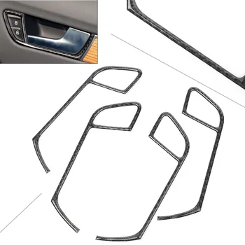 4ШТ Накладка на панель управления внутренней дверной ручкой автомобиля для Audi A4 B8 2009 2010 2011 2012 2013 2014 2015 2016