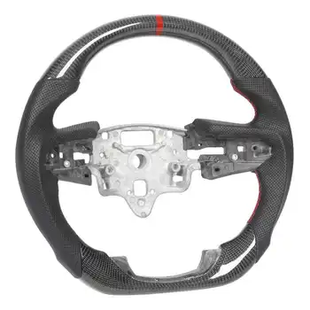 Рулевое колесо из углеродного волокна, перфорированная кожа, Красная строчка для GMC Sierra 1500 2500HD 3500HD 2019-2022