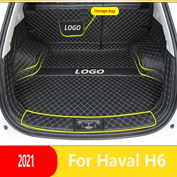 Высококачественный автомобильный кожаный коврик для багажника Haval H6 2021 Аксессуары для грузовых лайнеров Интерьер багажника