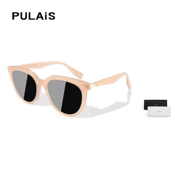 Женские солнцезащитные очки PULAIS, ретро солнцезащитные очки, овальные женские брендовые дизайнерские солнцезащитные очки UV400 Fashion