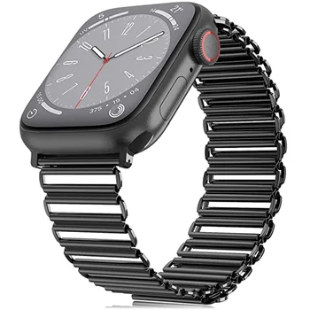 Металлический Ремешок для Apple Watch Band 45 мм 44 мм 42 мм 41 мм 40 мм Регулируемый Браслет для iWatch Ultra 49 мм Серии 876SE543 Аксессуары