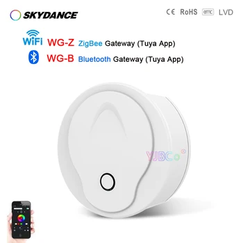 Skydance Bluetooth/ZigBee беспроводной Wifi Шлюз Tuya App dimmer Smart Life match с 1-5 цветным светодиодным контроллером постоянного напряжения