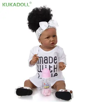 Кукла KUKADOLL 23-дюймовая кукла-Реборн, силиконовая кукла-Реборн для всего тела, Девочка-Реборн для детской игрушки 2020, Рождественский подарок, Подарок на день рождения