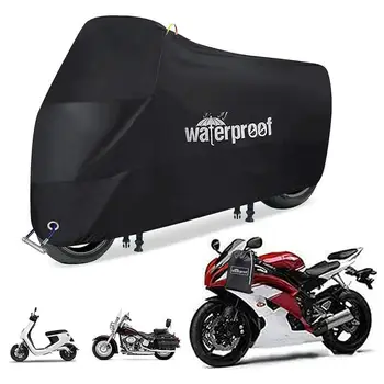 Прочный дождевик для мотоцикла, водонепроницаемый защитный чехол для велосипеда, складной дождевик для дорожного электрического велосипеда с сумкой для хранения, комплект