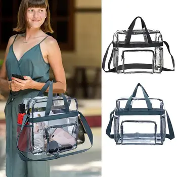 Прозрачная хозяйственная сумка, сумка для хранения, практичный и долговечный рюкзак Clear для мужчин и женщин, пластиковая сумка для фестиваля, концерта
