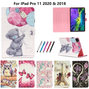 Для iPad Pro 11 Case 2020 2018 Kawaii Складной Защитный Чехол Для Планшета С защитой от падения Подставка Для iPad Pro Case 11 дюймов Smart Cover