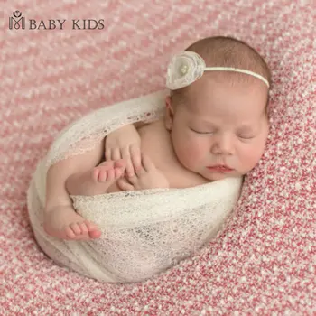 Реквизит для фотосъемки новорожденных Реквизит для одеяла Детское Фотопеленание Пеленание Хлопчатобумажные Растягивающиеся обертывания с молочным ворсом Фон для Фотосессии