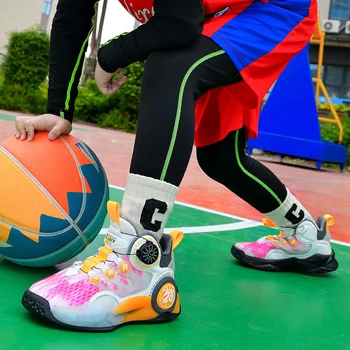 Новая летняя детская баскетбольная обувь, брендовая детская спортивная обувь, баскетбольная обувь для девочек, баскетбольная обувь для подростков, баскетбольная обувь для тренировок