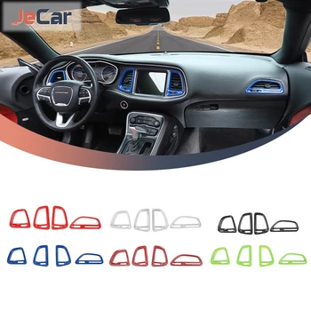 ABS Центральная консоль автомобиля Вентиляционное отверстие для кондиционера Декоративная крышка Фурма Рамка Наклейки для Dodge Challenger 2015 + Автомобильные аксессуары