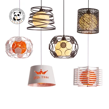 Промышленные Подвесные светильники из железа в стиле Ретро, светодиодные Подвесные светильники для столовой, ресторана, кухни, Лофт, Винтажные Люстры для спальни, бара