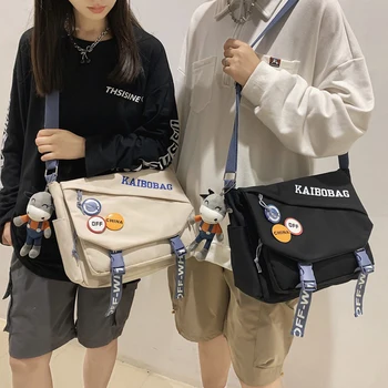Модные женские сумки через плечо большой емкости в японском стиле харадзюку, сумки-мессенджеры для девочек, повседневные сумки для книг, сумки через плечо