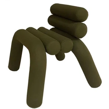 Современный дизайнерский стул для отдыха, Одноместный стул в форме муравьиного стула, Креативный тканевый диван, Шаблон стула для маленькой комнаты в стиле