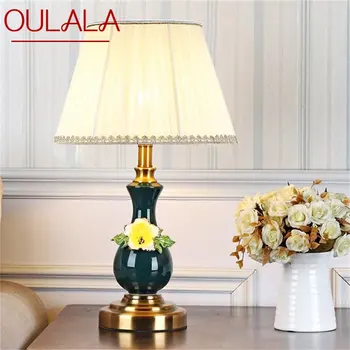 Настольные лампы OULALA Настольное освещение Современная керамическая светодиодная подсветка для домашнего офиса Креативное оформление отеля
