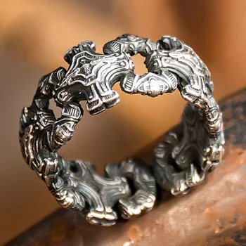 Аксессуары в стиле ретро, индивидуальное властное универсальное кольцо с крестом для мужчин, модный дизайн ювелирных изделий, модное женское кольцо, кольцо для пары