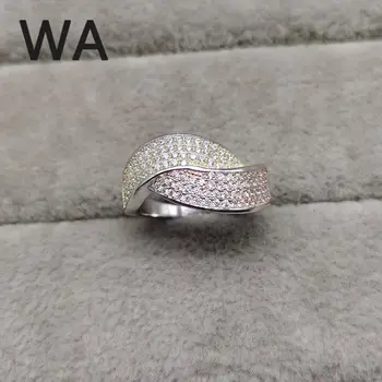 Европейско-американский тренд, серебряное кольцо с бриллиантом S925, мужская и женская мода, позолоченные украшения с разделением цветов