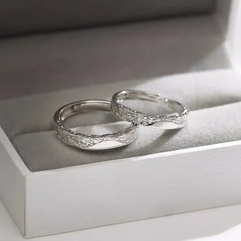 Новый Лесной горный пейзаж, Широкое кольцо из нержавеющей стали с резьбой Для мужчин, женщин, индивидуальные кольца, подарок на годовщину любви