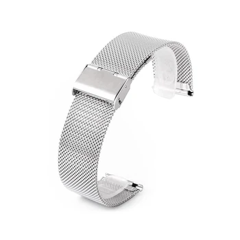 Универсальный Серебристый Ремешок Из Нержавеющей Стали Сменный Браслет 20мм 22мм Для Samsung Gear S3 Galaxy Watch 46ММ Active Band