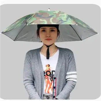 зонт-козырек 77 см, устанавливаемый на голову, рыболовная шляпа, зонт от дождя, зонт для рыбалки на открытом воздухе, челночный корабль