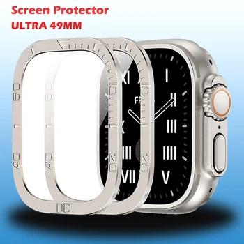 Защитный чехол со шкалой циферблата для Apple Watch 49 мм Ultra Screen Protector Защитная пленка Металлический каркас iwatch 49 мм Аксессуары