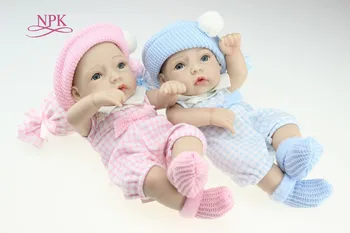 NPK КУКЛА Мини 12 Дюймов Мягкая Полностью Телесная Силиконовая Возрожденная Кукла Спящая Новорожденная Bebes Reborn Realista Кукла Для Подарочной Игрушки Для Ванной