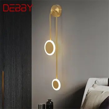 Настенные светильники DEBBY Nordic, бра, современная простая латунная светодиодная лампа для украшения дома