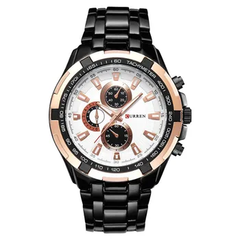 Простые модные мужские часы Модные круглые наручные часы с кожаным ремешком Минималистичные часы с водонепроницаемым циферблатом Деловые часы Reloj Hombre