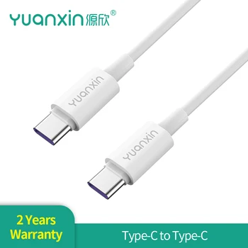 Yuanxin PD 100 Вт USB C-C Кабель Для Быстрой Зарядки Кабель Для Передачи Данных Для Huawei P30 Samsung Xiaomi Телефонная Линия Передачи Данных Аксессуары Для Быстрой Зарядки