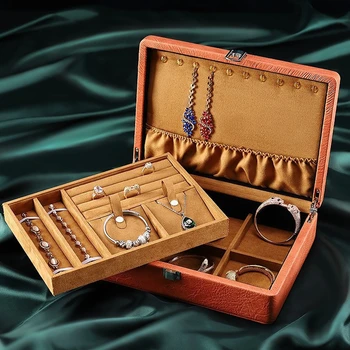 Качественная 2-слойная шкатулка SmartOrganizer для браслетов, серег, колец, ожерелий, подарочная коробка для леди